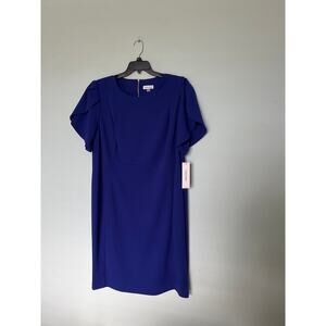 Calvin Klein: Royal Blue A Line Women’s short Sleeve Dress Size 22